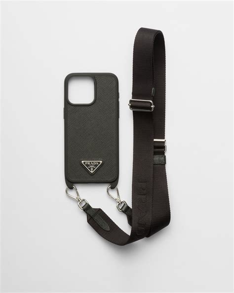 prada iphone 15 pro|Black Saffiano Leather Cover For Iphone 15 Pro .